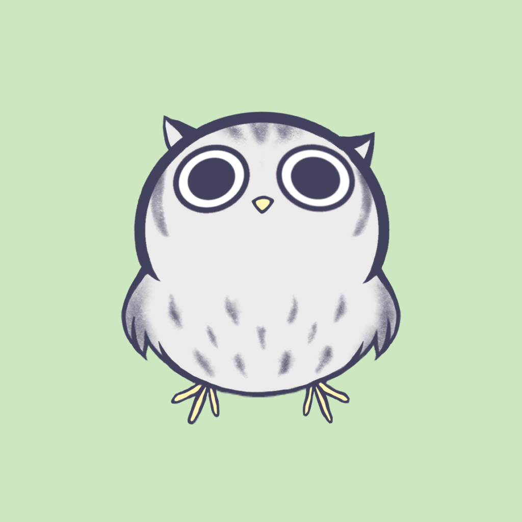 ミミズクのイラスト