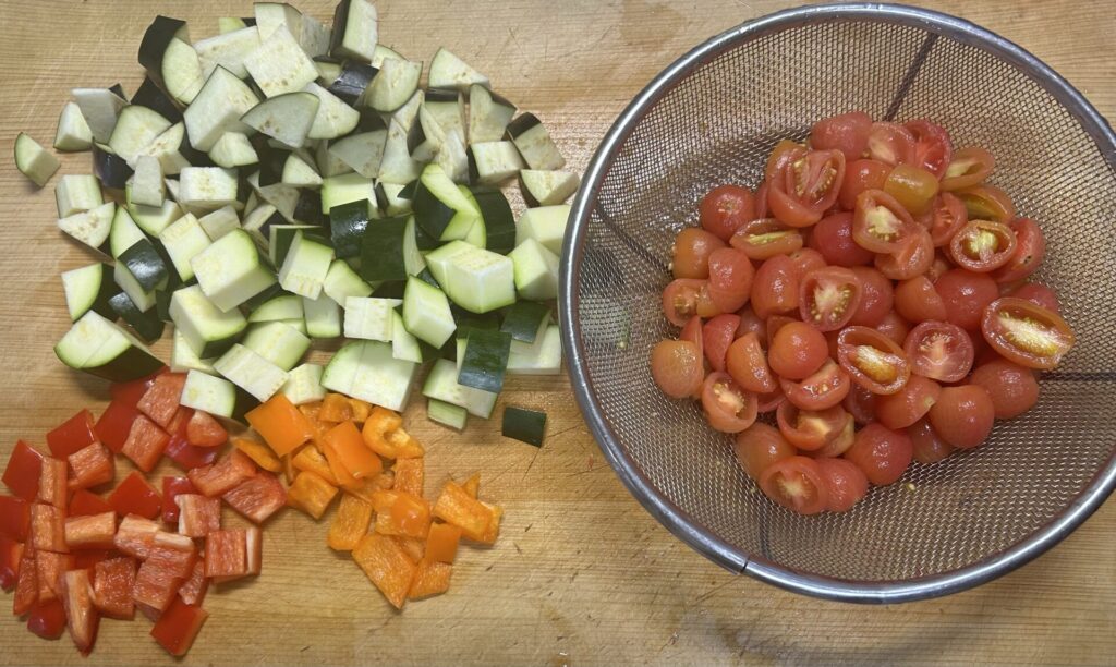 夏野菜の角切り